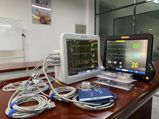 Modulärer Herzmonitor der Intensivstation Mehrsprachig mit EKG NIBP SPO2-Standard