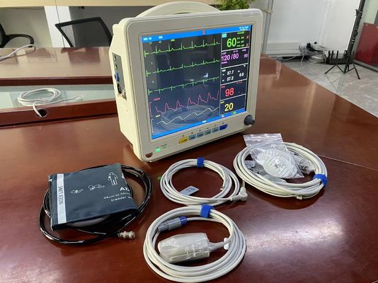 Tragbarer 12,1-Zoll-TFT-LCD-Multiparameter-Patientenmonitor mit EtCO2-EKG-SPO2-NIBP