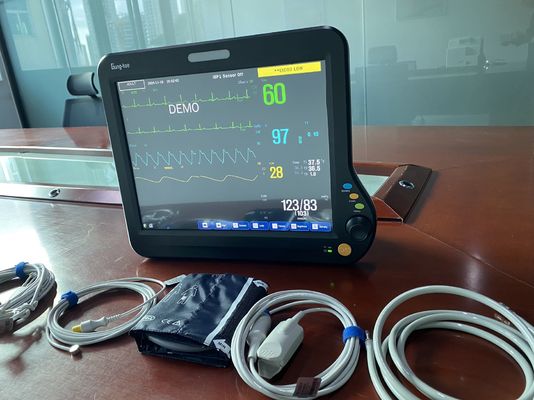 15 Zoll tragbare Multiparameter-Patienten-Monitore mit HL7-kompatibel, USB-Daten-Ausgang, VGA, Krankenpfleger-Anrufe und lebenswichtige Sings