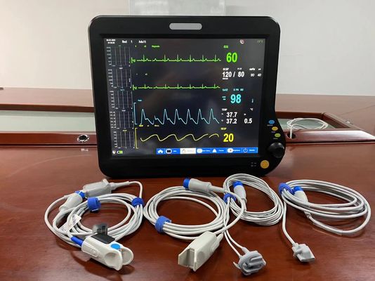 Mehrsprachiger Vitalparameter-Monitor, Krankenhaus-Vitalmaschine 15 Zoll für Erwachsene