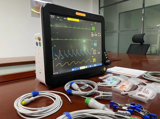 15 Zoll Veterinär-Vitalzeichen-Monitor Maschine Multi-Parameter für die Tierdiagnose