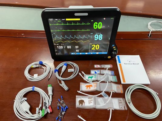 Chirurgische Herzfrequenzmessung Veterinärgebrauch 15 Zoll mit EKG NIBP SPO2