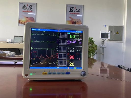 Tragbarer 12,1-Zoll-TFT-LCD-Multiparameter-Patientenmonitor mit EtCO2-EKG-SPO2-NIBP