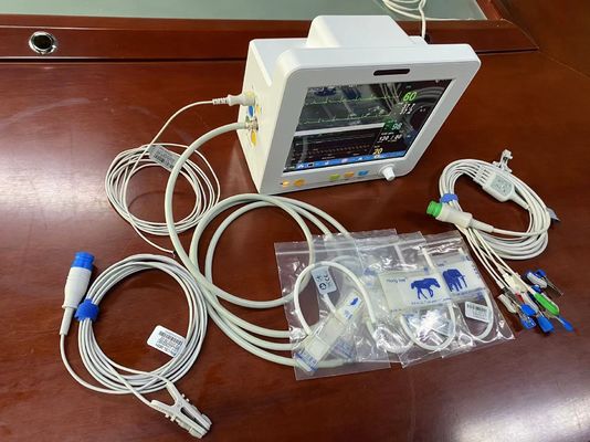 Tragbarer Veterinär-Vital Signs Monitor With EtCO2 ECG SPO2 NIBP und Temp-Maß