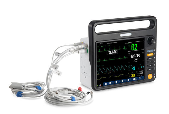 12.1 Zoll TFT LCD High-End Herzpatient-Monitore mit umfassenden Messungen von EKG, SPO2, NIBP, Temp, Resp.